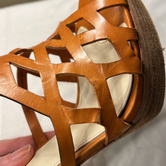 Via Spiga Burnt Orange Strappy Heels size 9 - Picture 3 of 4